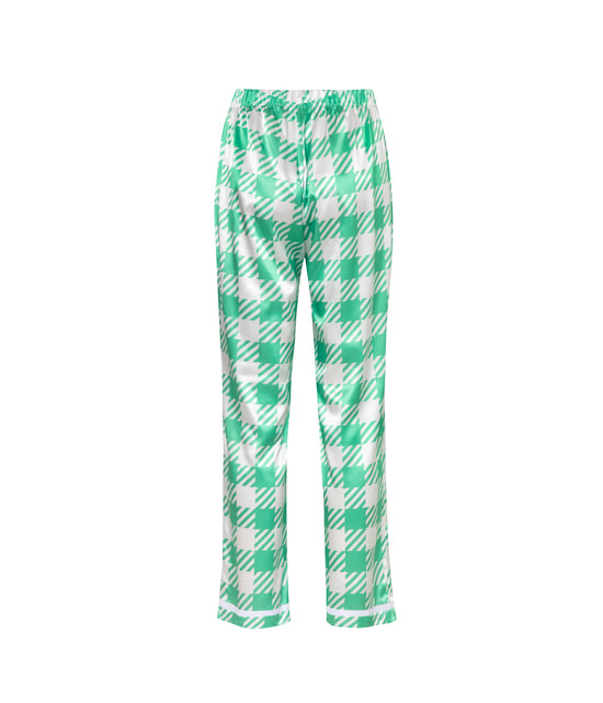 Verdelimon - Pants - Maui - Printed - Green Squares - Back