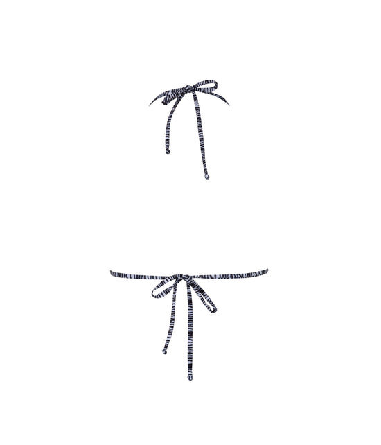 Verdelimon - Bikini Top - Moa - Printed - Black & White Lines - Back