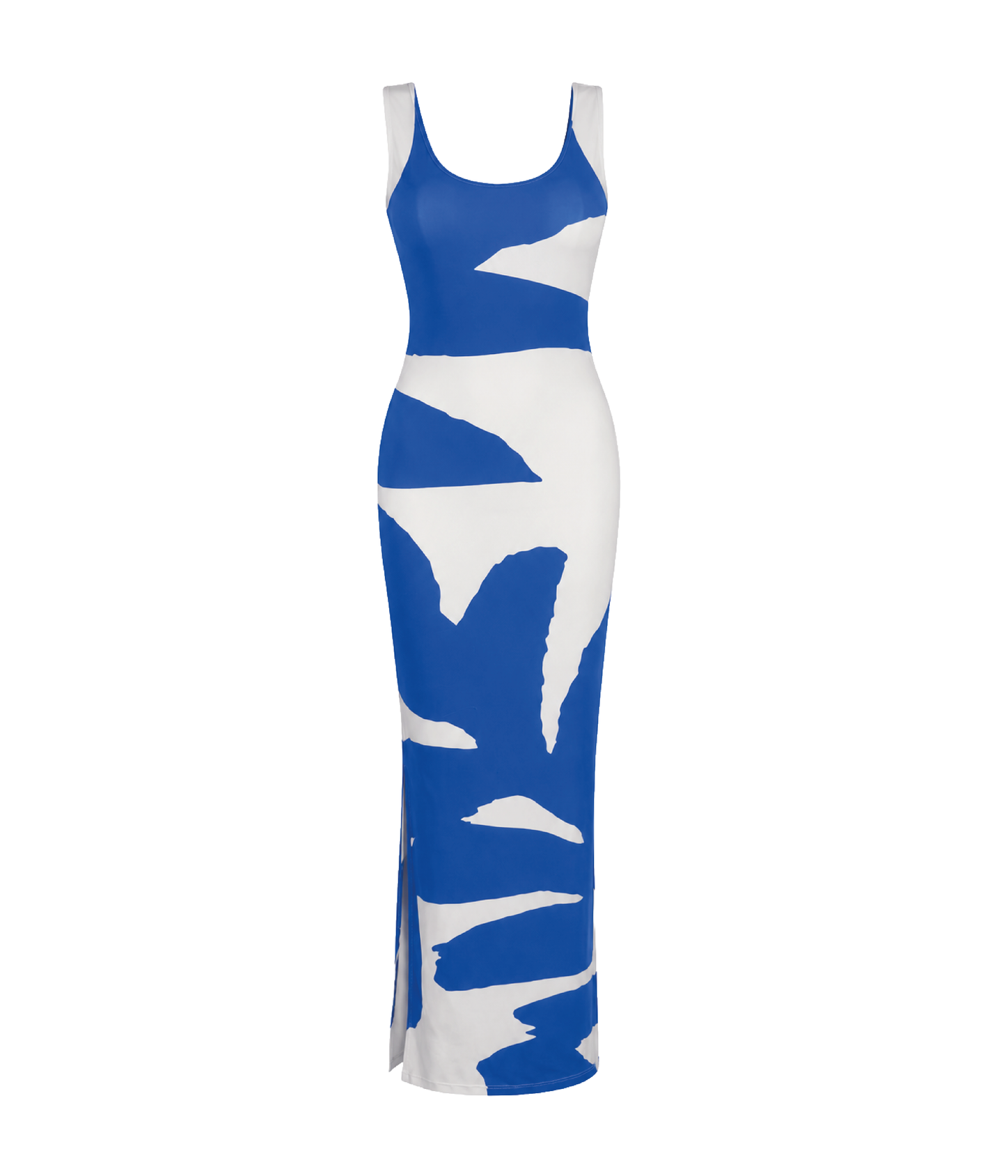 Maxi Skin Dress Blue Palms