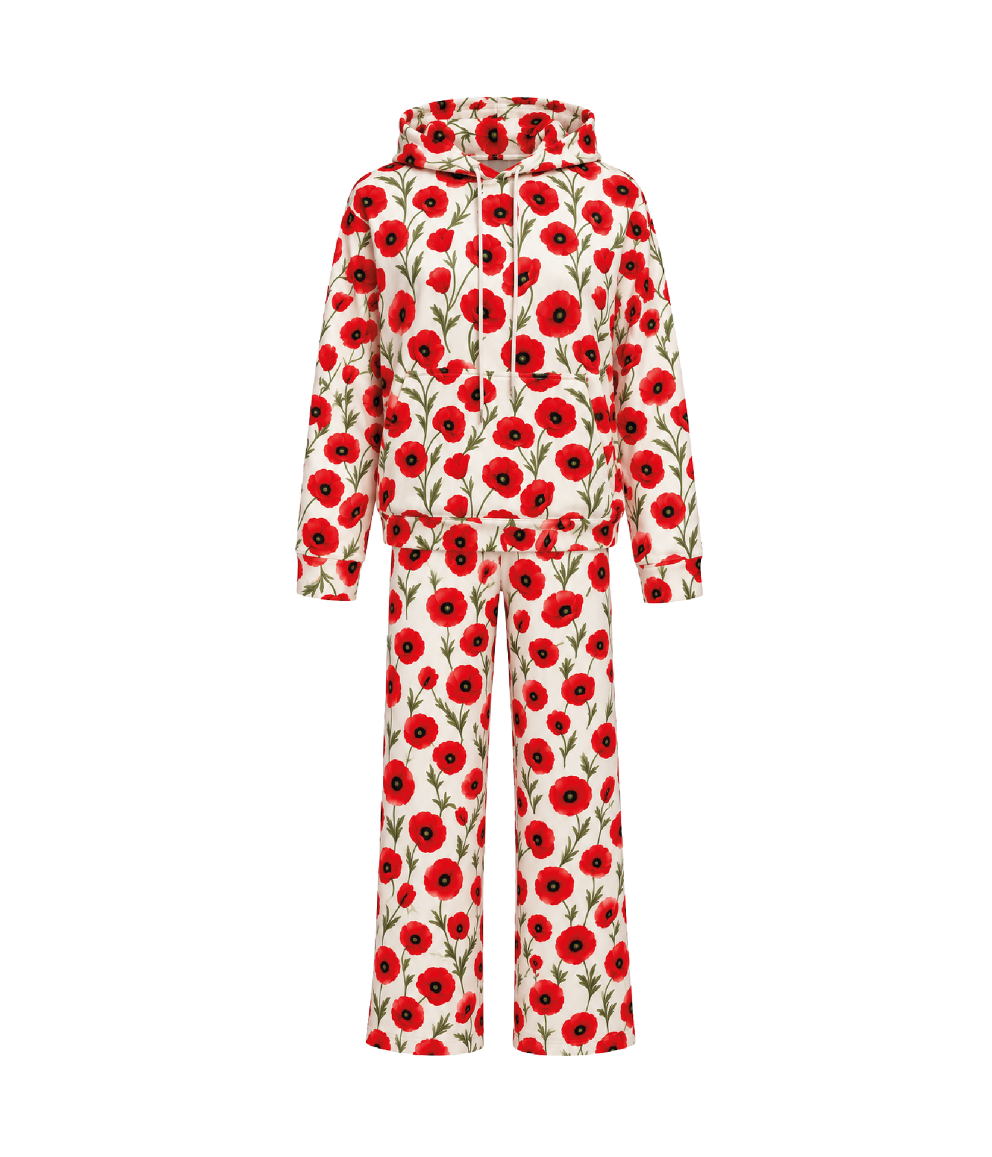 Set Laurel White Poppy
