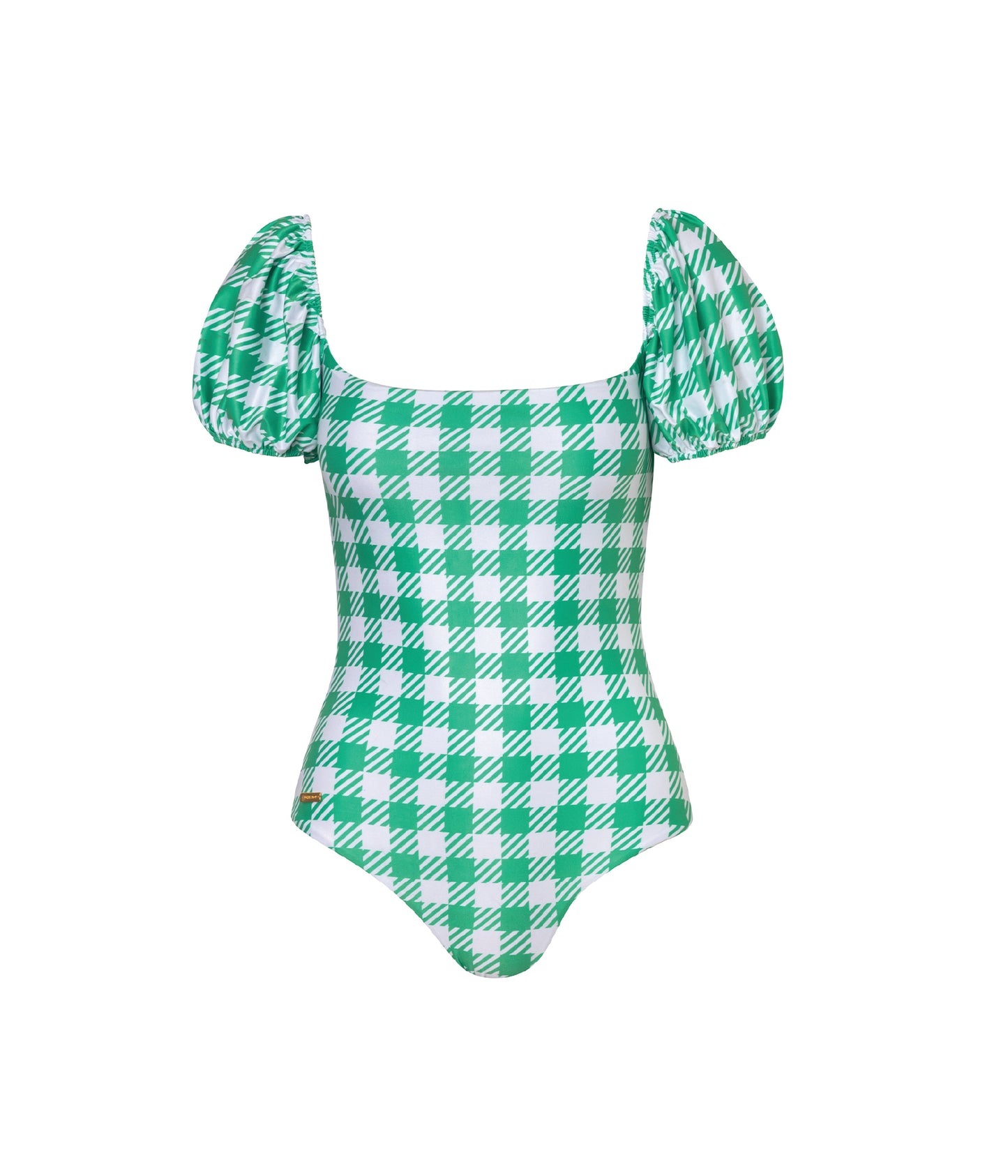 Verdelimon - One Piece - Alameda - Printed - Green Squares - Front