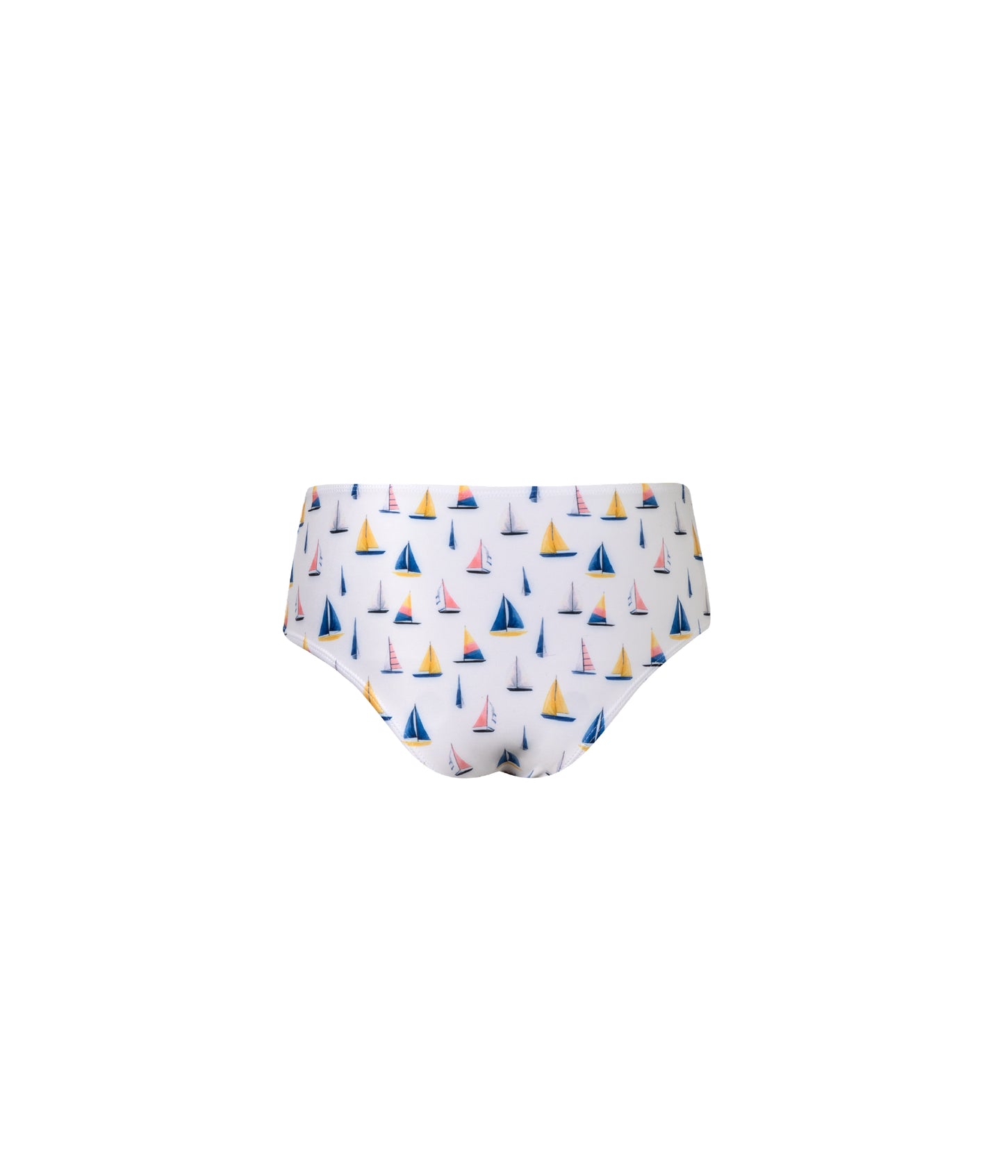 Cargar imagen en el visor de la galería, Verdelimon - Bikini Bottom - Angeles - Printed - White Sailboats - Back
