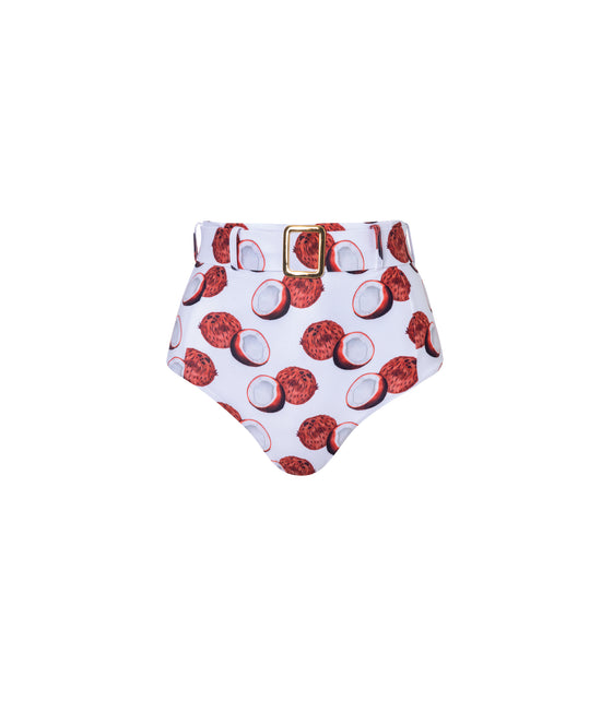 Verdelimon - Bikini Bottom - Arusi - Printed - White Cocos - Front