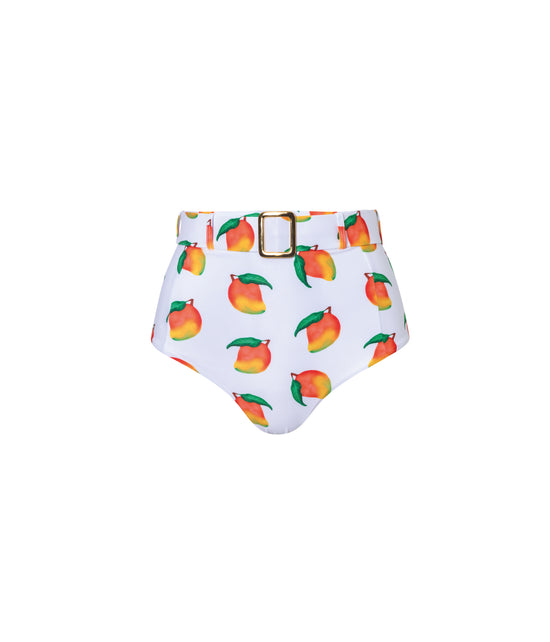 Verdelimon - Bikini Bottom - Arusi - Printed - White Mangos - Front