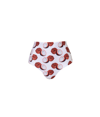 Verdelimon - Bikini Bottom - Banes - Printed - White Cocos - Front