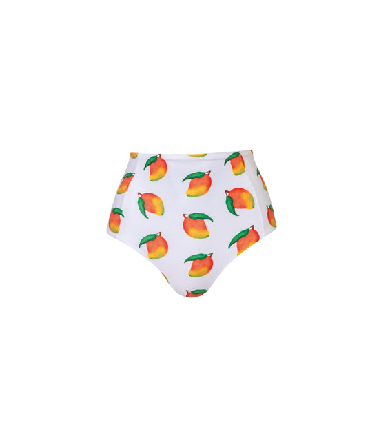 Verdelimon - Bikini Bottom - Banes - Printed - White Mangos - Front