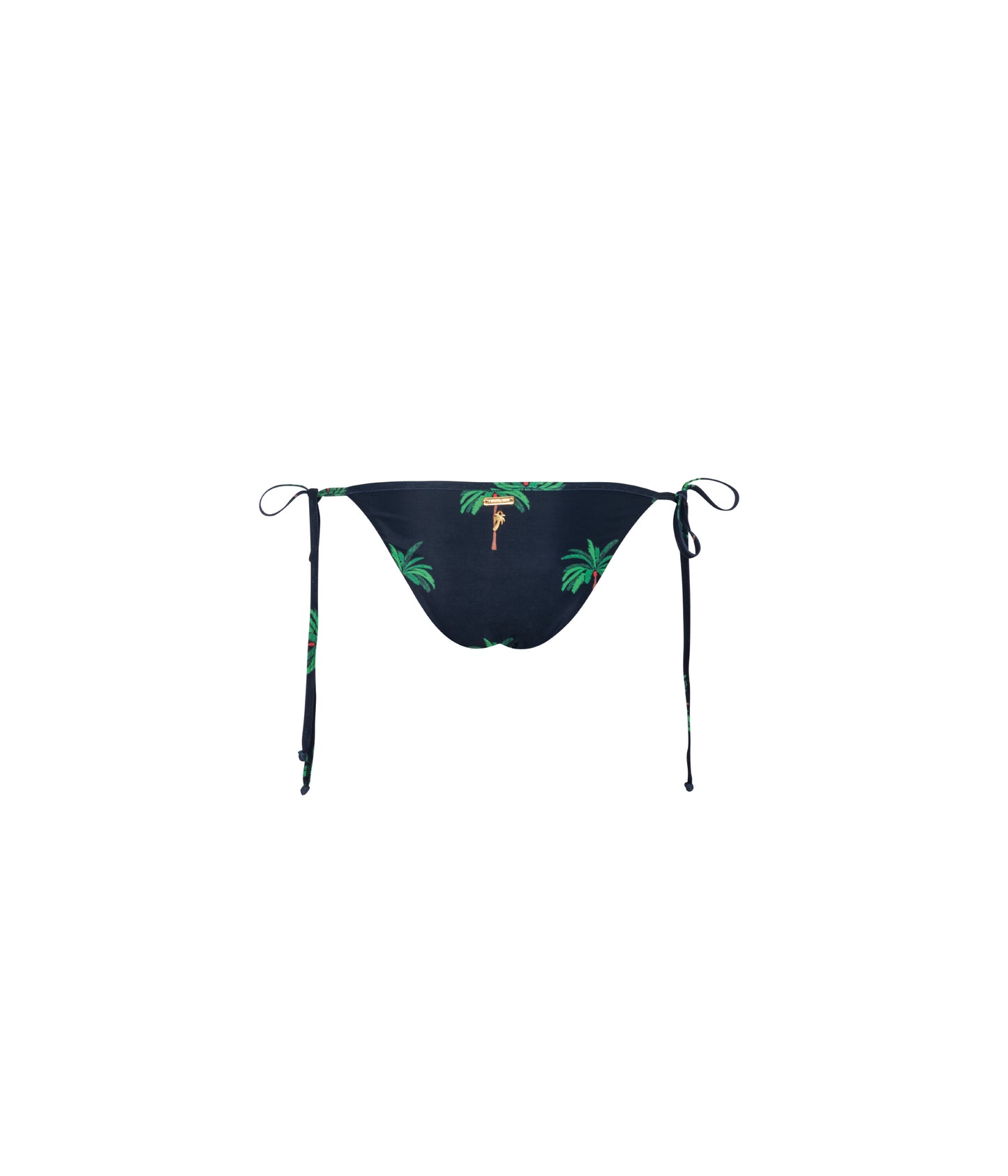 Verdelimon - Bikini Bottom -  Bauta - Printed - Black Palmeras  - Front
