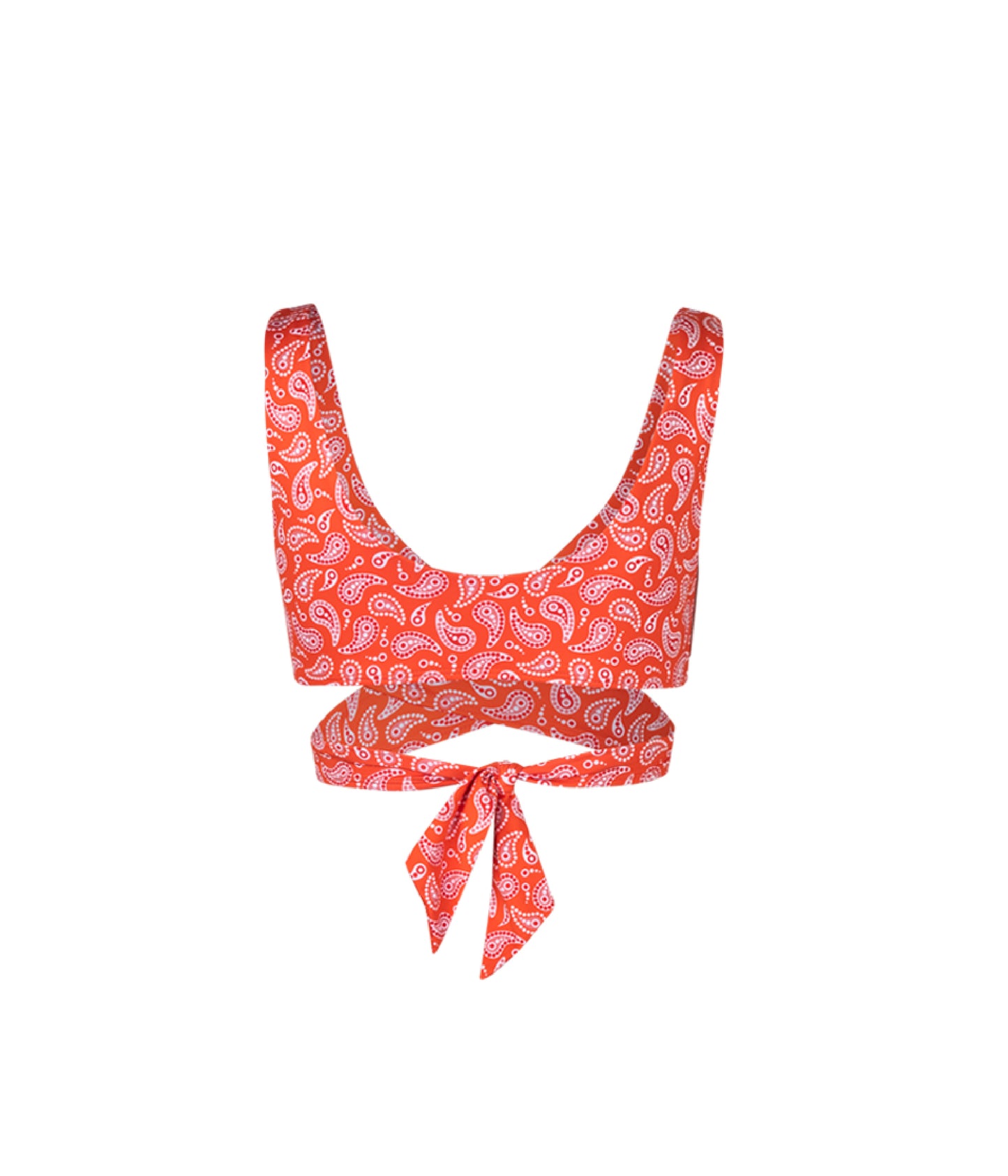 Verdelimon - Bikini Top - Calico - Printed - Red Paisley - Back