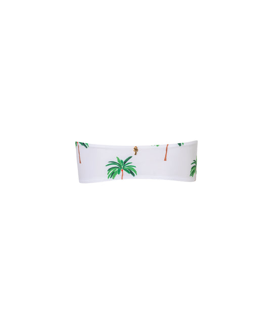 Cargar imagen en el visor de la galería, Verdelimon - Bikini Top -  Loira - Printed - White Palmeras - Back
