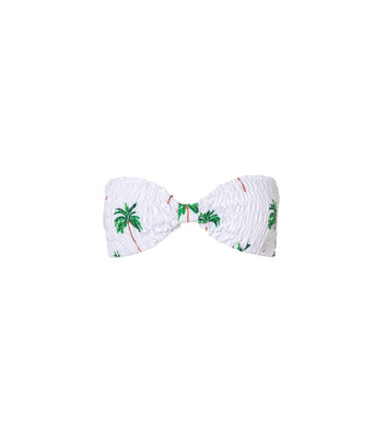 Verdelimon - Bikini Top -  Loira - Printed - White Palmeras - Front 