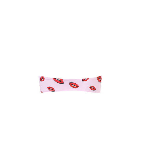 Cargar imagen en el visor de la galería, Verdelimon - Bikini Top - Malibu - Printed - Pink Lips - Back
