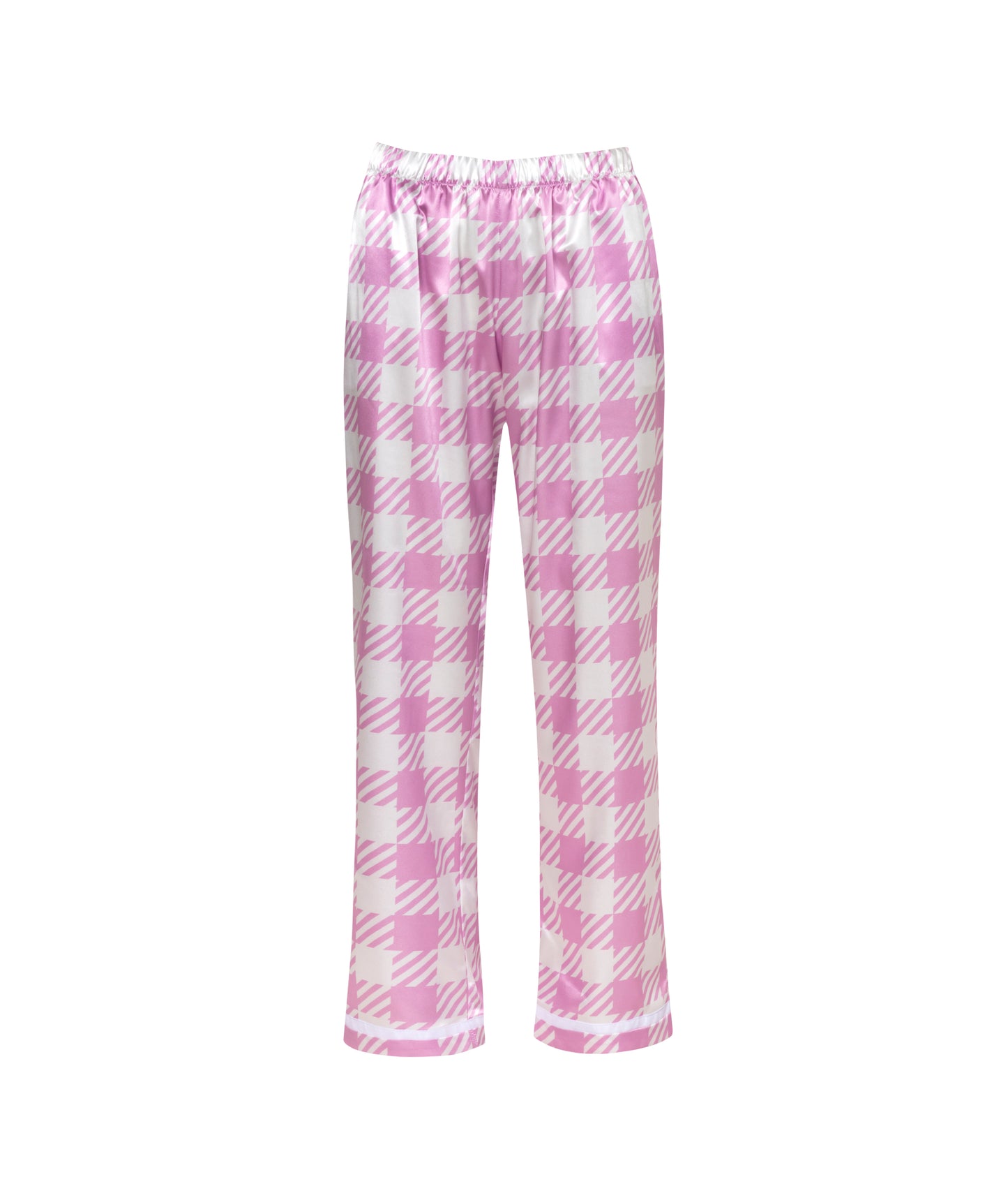 Verdelimon - Pants - Maui - Printed - Pink Squares - Front