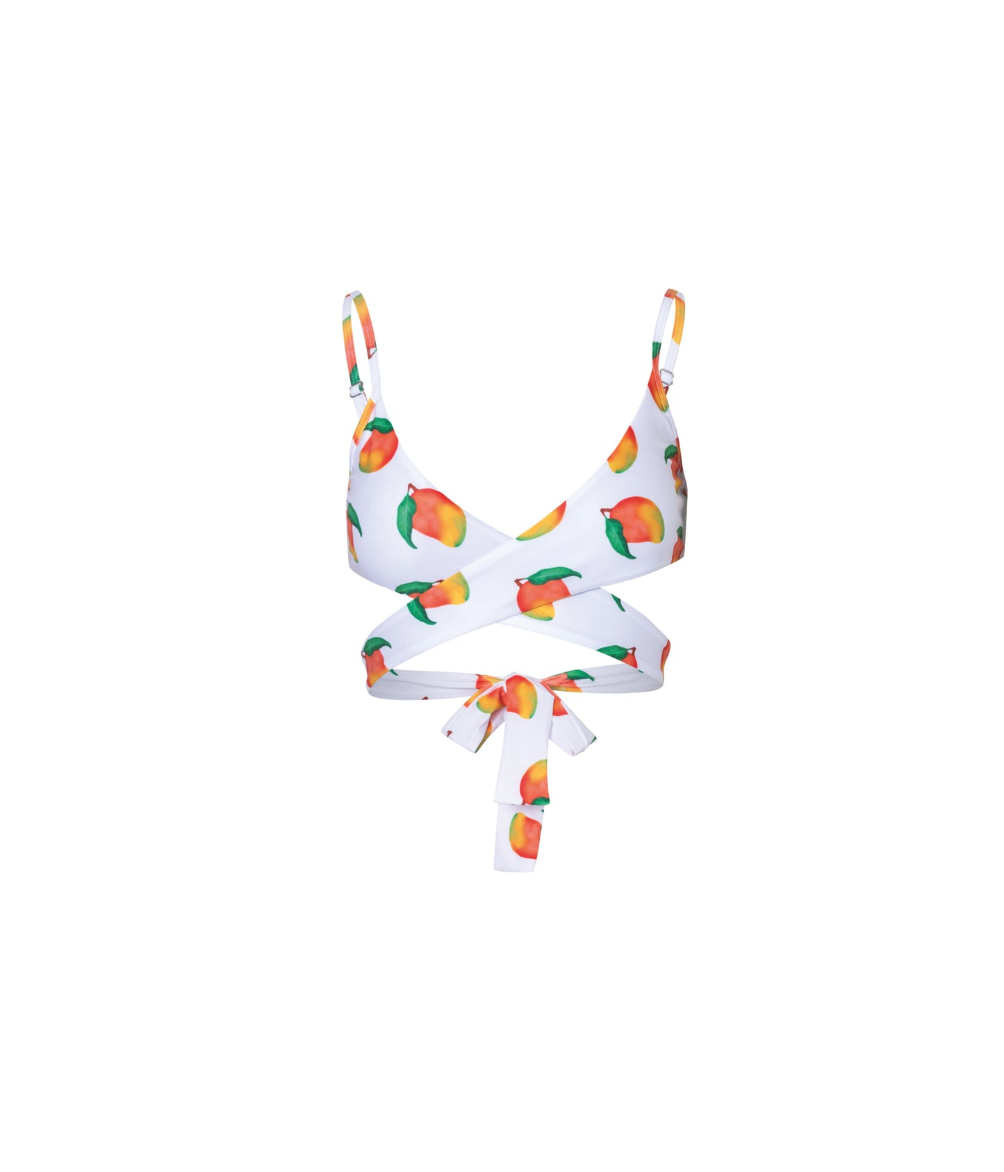 Verdelimon - Bikini Top - Miramar - Printed - White Mangos - Front
