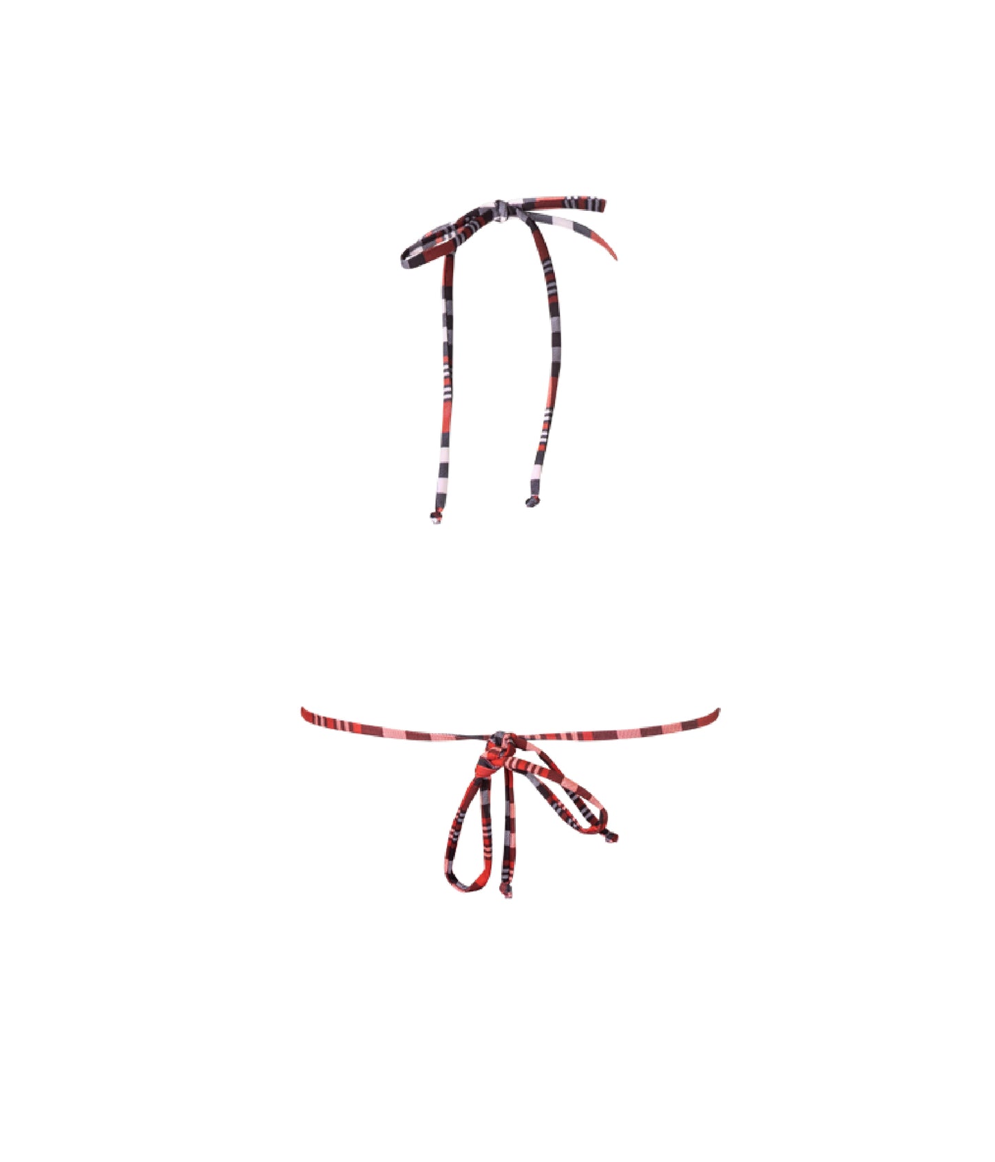 Verdelimon - Bikini Top - Moa - Printed - Red Tartan - Back