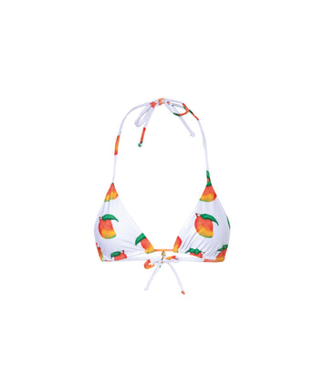 Verdelimon - Bikini Top - Moa - Printed - White Mangos - Front