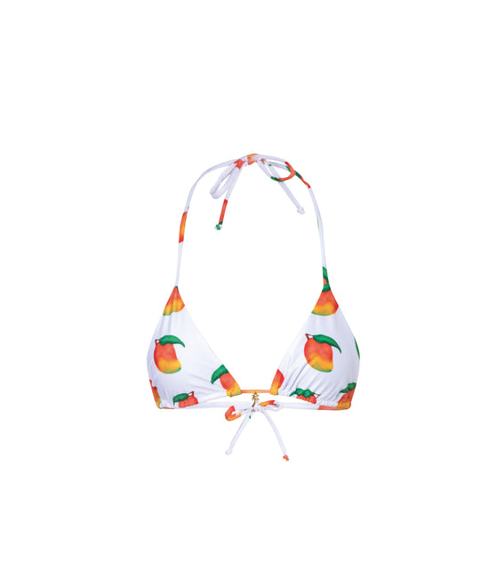 Verdelimon - Bikini Top - Moa - Printed - White Mangos - Front