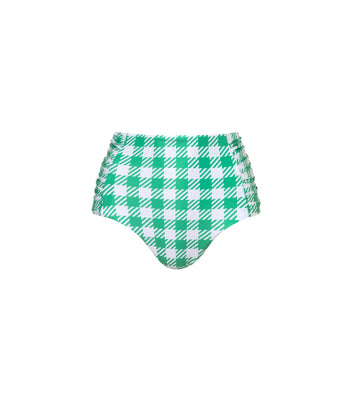 Verdelimon - Bottoms - Mompos- Printed - Green Squares - Front