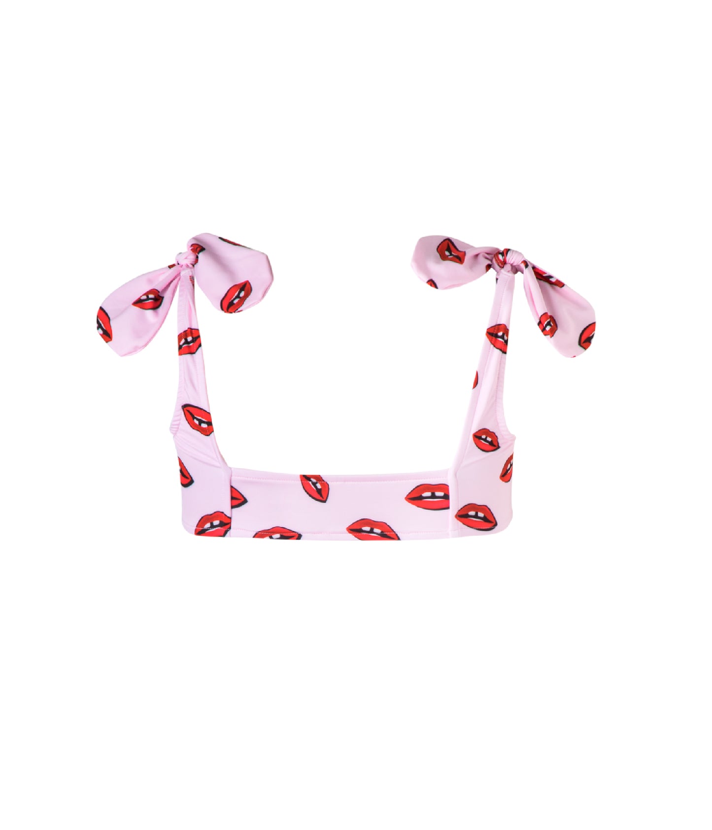 Verdelimon - Bikini Top - Morioka - Printed - Pink Lips - Back