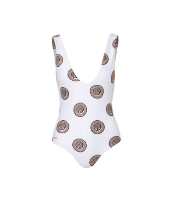 Verdelimon - One Piece - Nasau - Printed - White Sombreros - Front