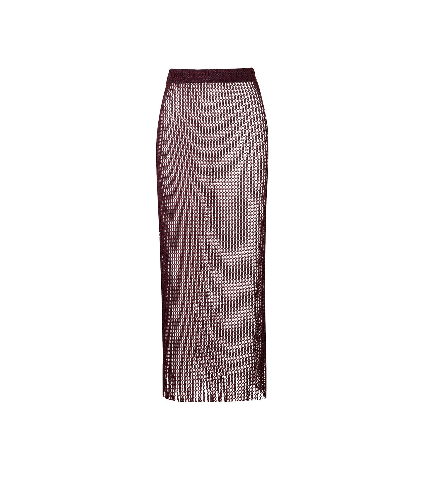 Verdelimon - Net -Skirt - Wine - Front