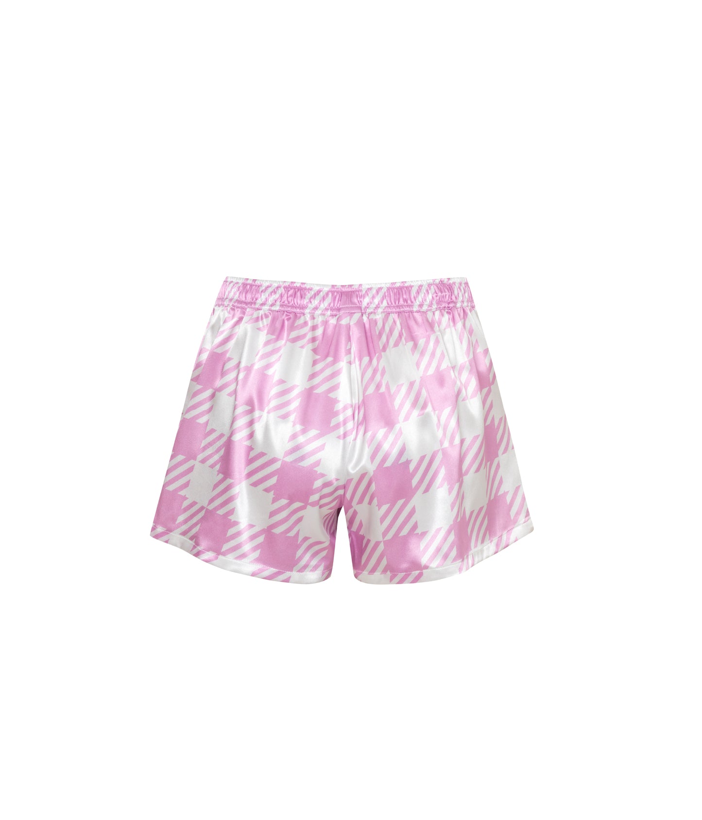 Verdelimon - Shorts - Santorini - Printed - Pink Squares - Back