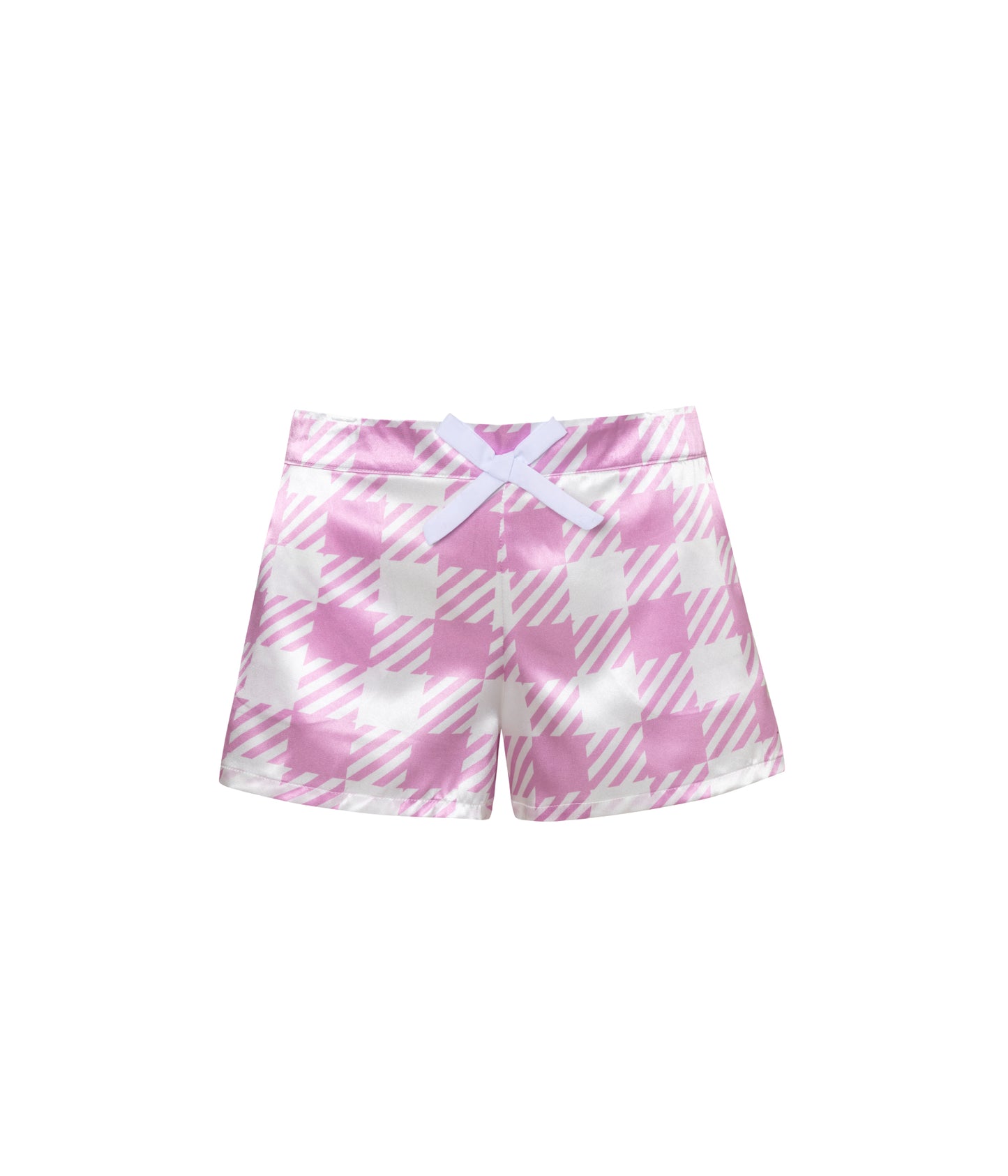 Verdelimon - Shorts - Santorini - Printed - Pink Squares - Front