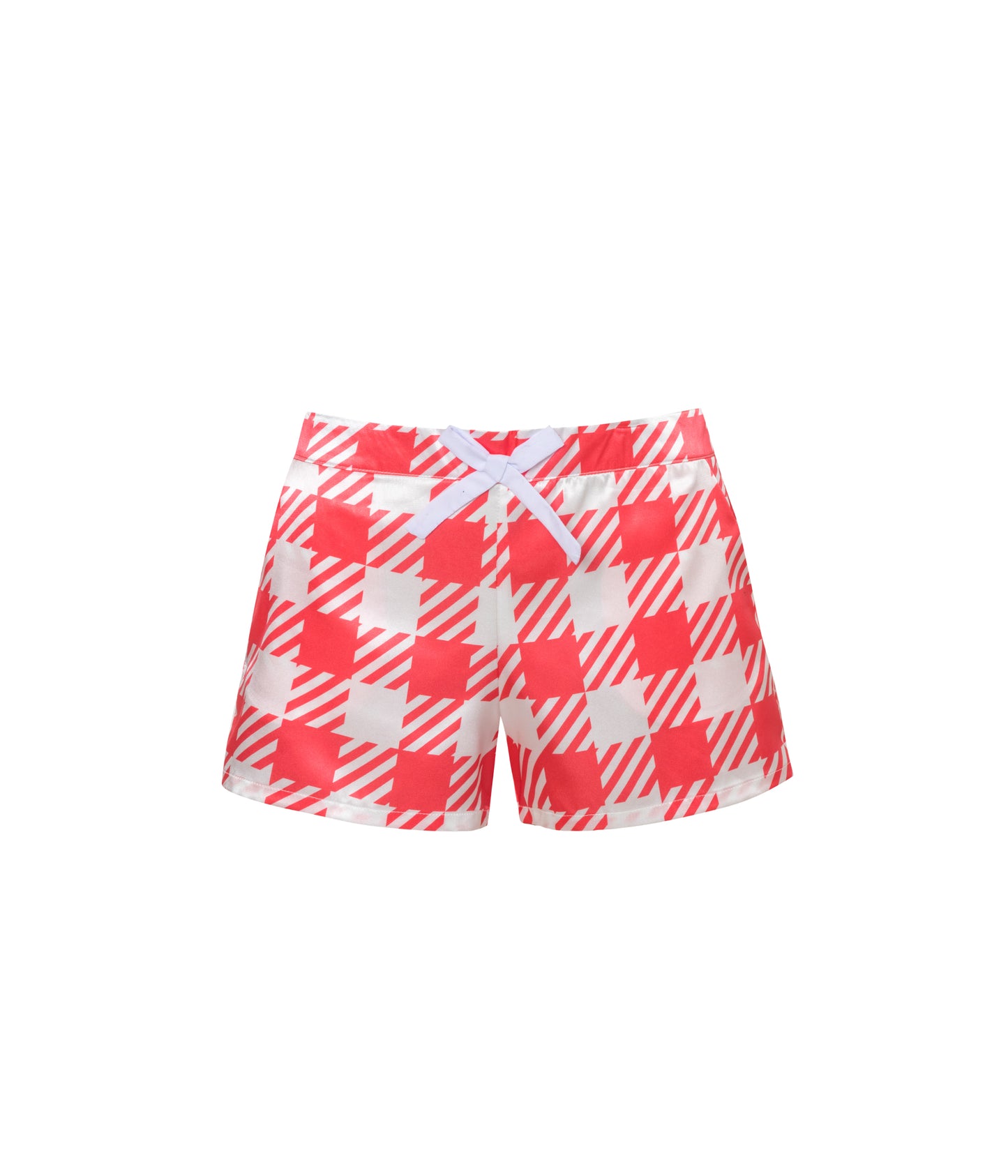 Verdelimon - Shorts - Santorini - Printed - Red Squares - Front