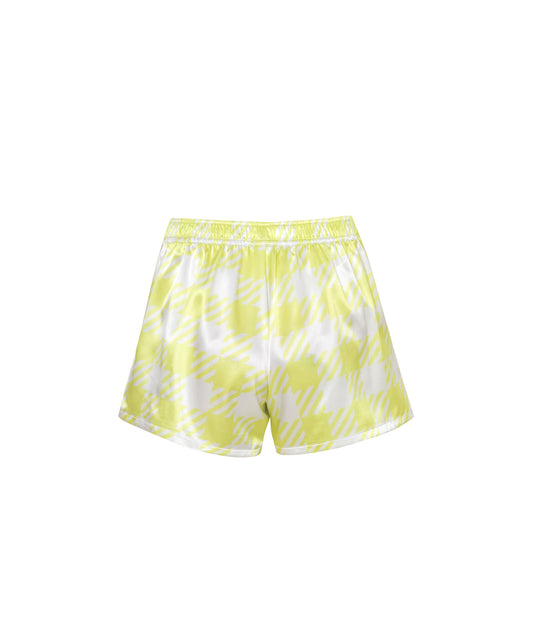 Verdelimon - Shorts - Santorini - Printed - Yellow Squares - Back