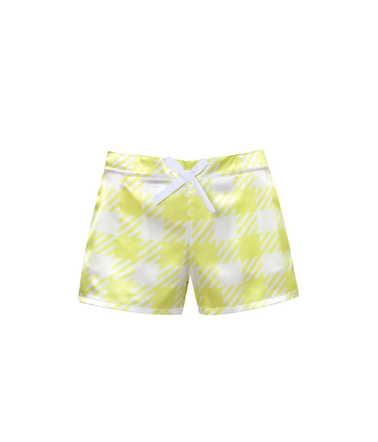 Verdelimon - Shorts - Santorini - Printed - Yellow Squares - Front