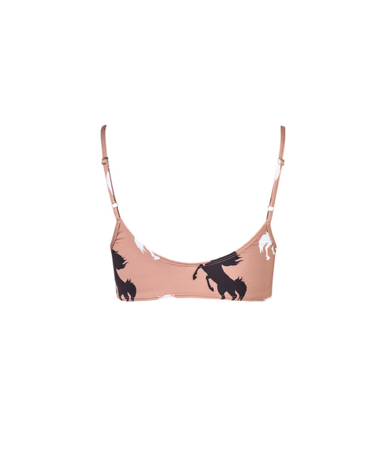 Verdelimon - Bikini Top - Sol - Printed - Brown Horses - Back