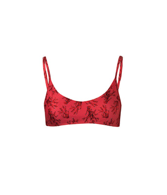 Verdelimon - Bikini Top - Sol - Printed - Pink Corals - Front