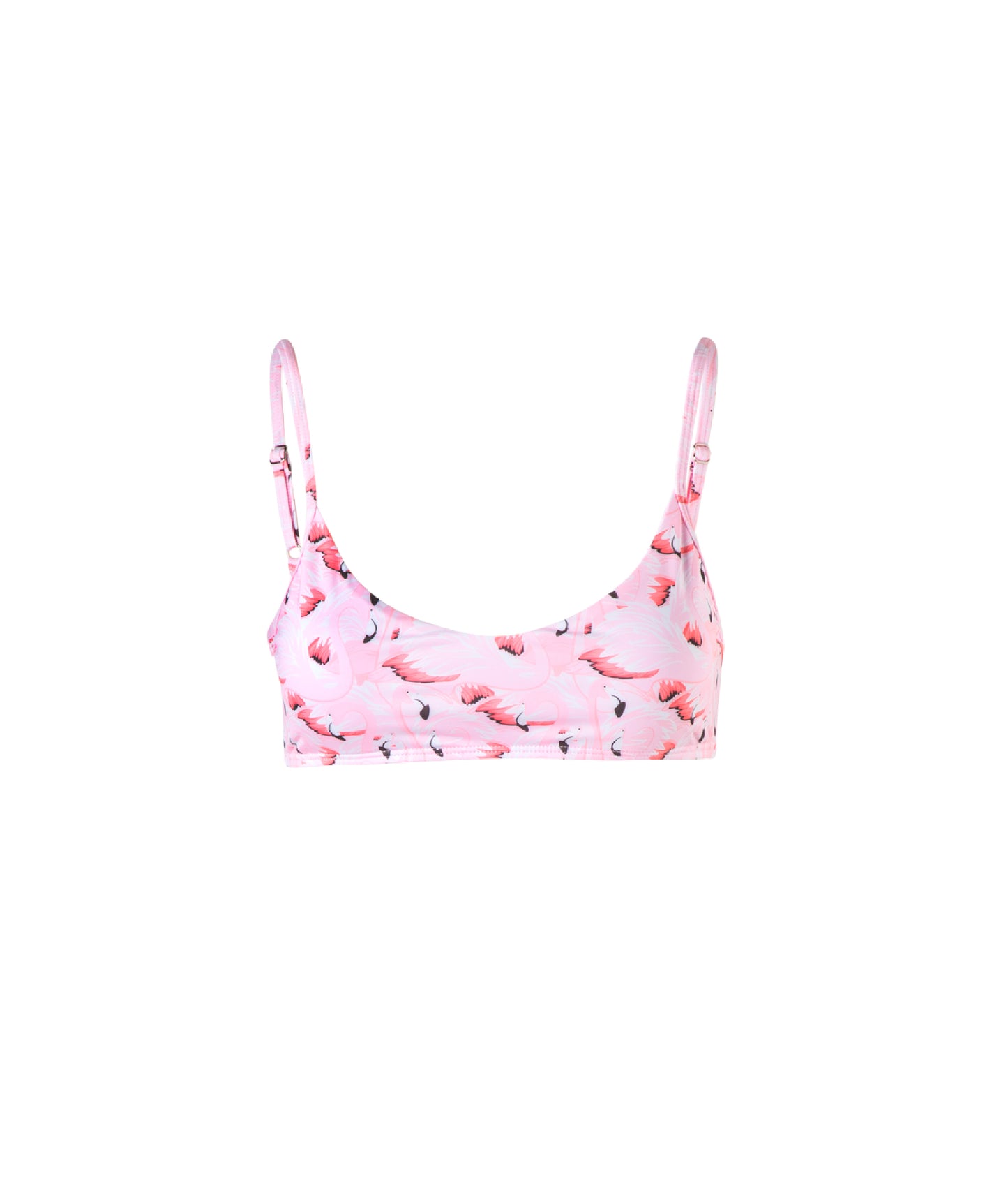 Verdelimon - Bikini Top - Sol - Printed - Pink Flamingos - Front