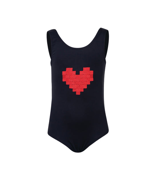 Verdelimon - Enterizo - Sulu - Dreamland - Embroidered Black Heart- Front