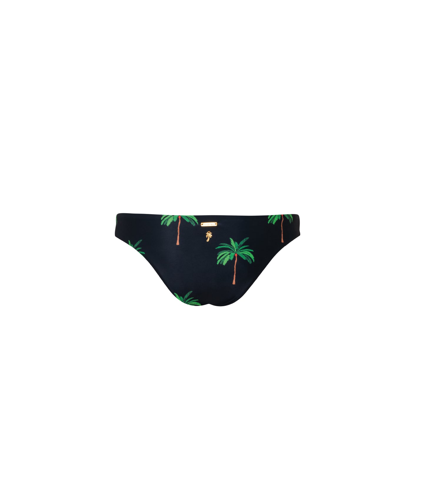 Verdelimon - Bikini Bottom -  Tunas - Printed - Black Palmeras - Back