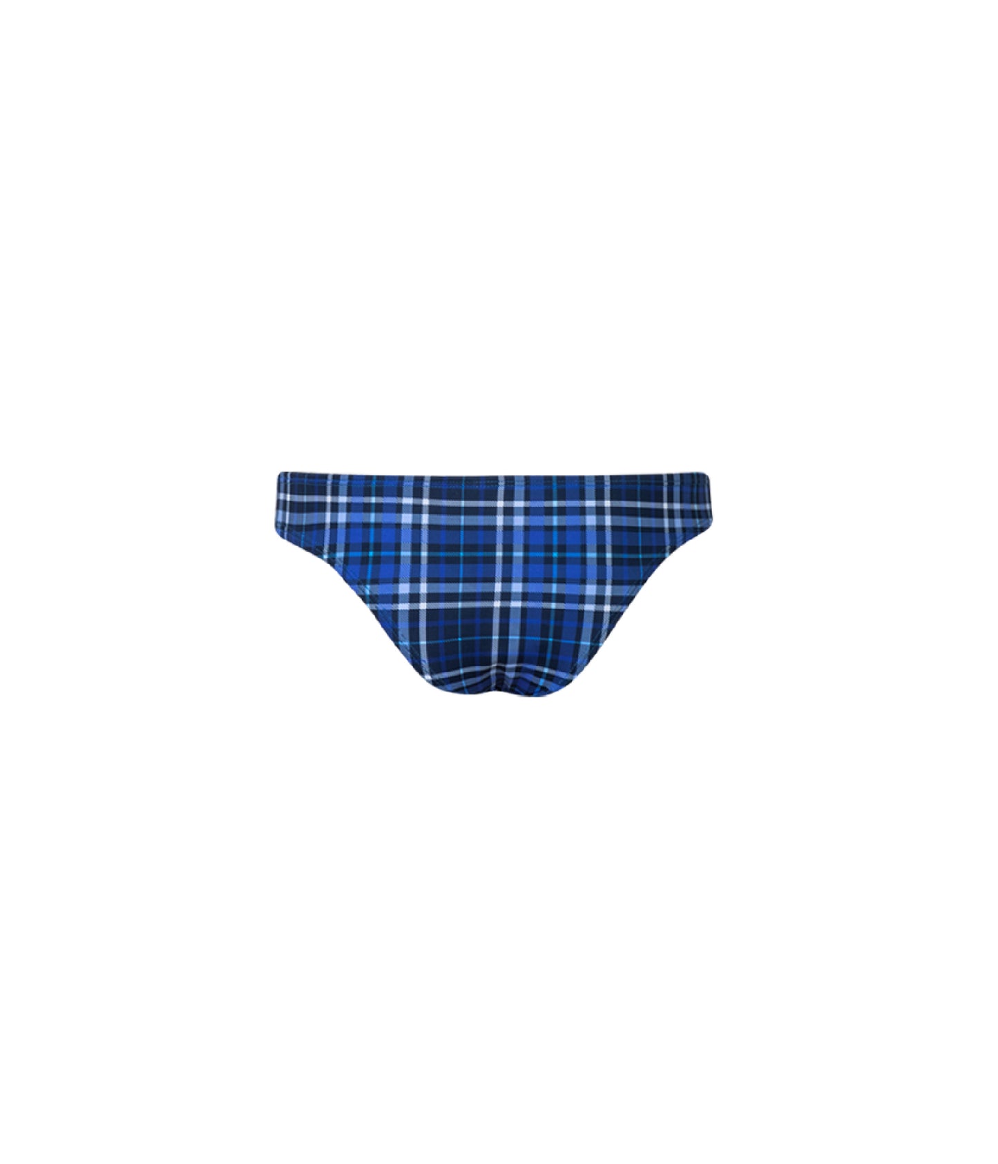 Verdelimon - Bikini Bottom - Tunas - Printed - Blue Tartan - Back