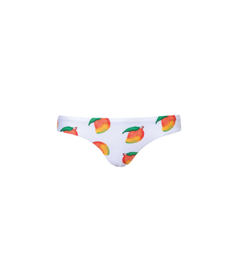 Verdelimon - Bikini Bottom - Tunas - Printed - White Mangos - Front